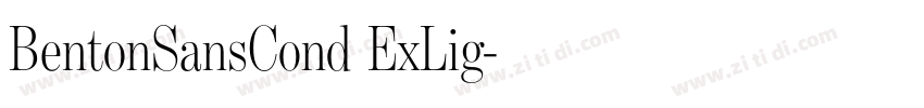 BentonSansCond ExLig字体转换